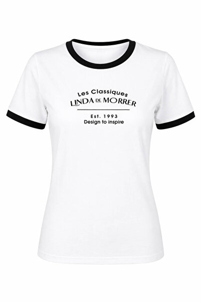 trender Tricou alb pentru femei Linda O, cu decolteu rotund și croială relaxa...