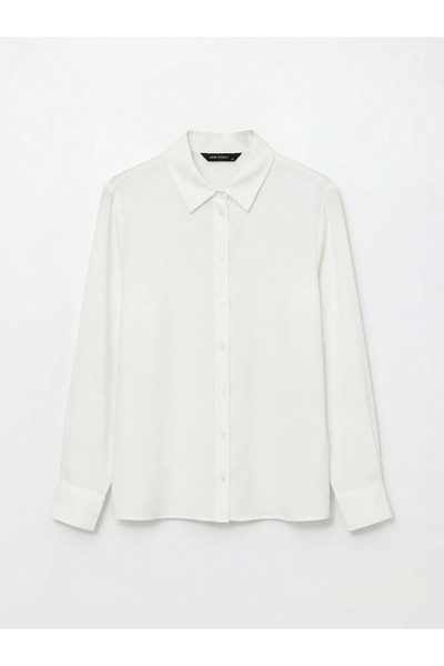 LC Waikiki Λευκό Γυναικείο Πουκάμισο Loose Fit