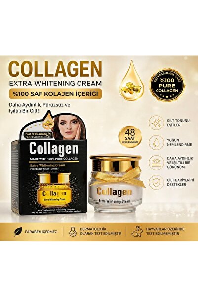 Fruit Of The Wokali Collagen Extra Whitening Cream %100 Kolajen İçerikli Aydı...