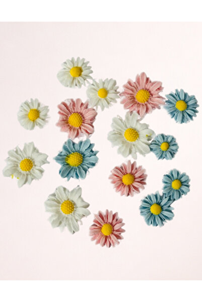 FigurinArt Σετ φιγούρων για τούρτα από ζαχαρόπαστα - 15 πολύχρωμα λουλούδια -...