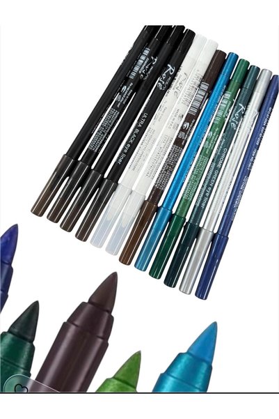 Forface Rose 12-Piece Ultra Oily Colored Eyeliner Set – Waterproof, Soft Tip, Neon & Classic Colors