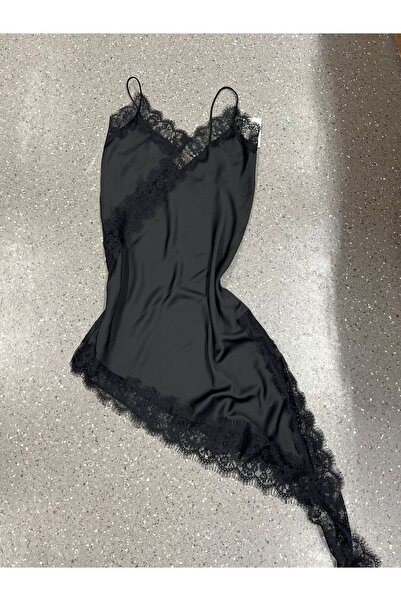 Avant Maieu Rochie Satin Dantela Asimetrica Vara Model Kaya