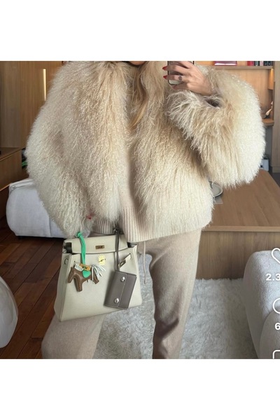 ALUXERA Studio Store Φυσική γούνα αρνιού Μογγολίας