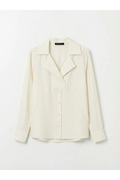 LC Waikiki Λευκή μπλούζα με γιακά πουκάμισου