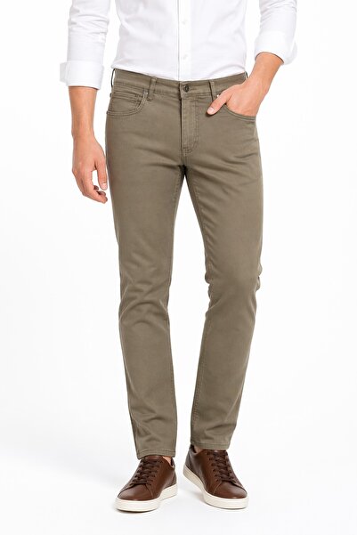 DYNAMO Ανδρικό παντελόνι καμβά με 5 τσέπες σε κανονική γραμμή BGL-ST05360