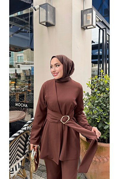 modadeywearst Γυναικεία ζώνη με λεπτομέρεια, χρυσή αγκράφα, μοντέρνα κοπή, κο...