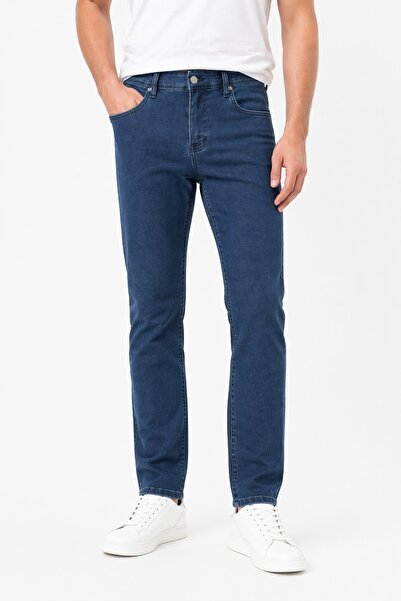 DYNAMO Ανδρικό παντελόνι τζιν με κυψελωτή πλέξη και κανονική εφαρμογή BGL-ST0...