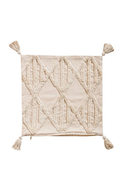 LC Waikiki Μπεζ Φουντωτό Κάλυμμα Ριχτάρι 45x45 cm