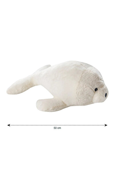 LC Waikiki Μπεζ βελούδινο μαξιλάρι με φιγούρα φώκιας