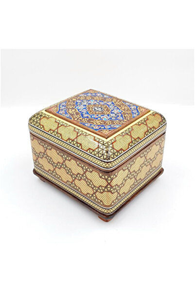 ebrişem İran El İşlemesi Hatem Mücevher Kutusu - 12 x 14 cm
