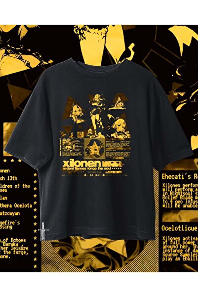 Le Savu Μπλουζάκι Genshin Impact με στάμπα, unisex, oversized