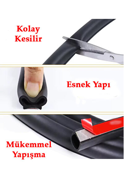TRENDLIFEOTO Bantlı Kapı Fitili ( Çap-8 Mm )- Bantlı Sünger - D Tipi Fitil ( ...