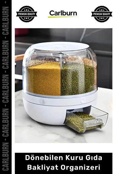 Carlburn Special Production 360 Degree 6-Compartment Airtight Food Rotatable ...