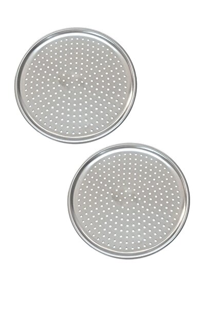 Hellomani Perforated Pizza Tray Lahmacun Pita Tray 36cm 2 Pieces