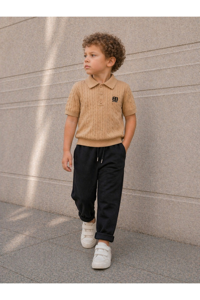 MİNİK DÜŞLER Set tricotaje pentru băieți cu guler polo