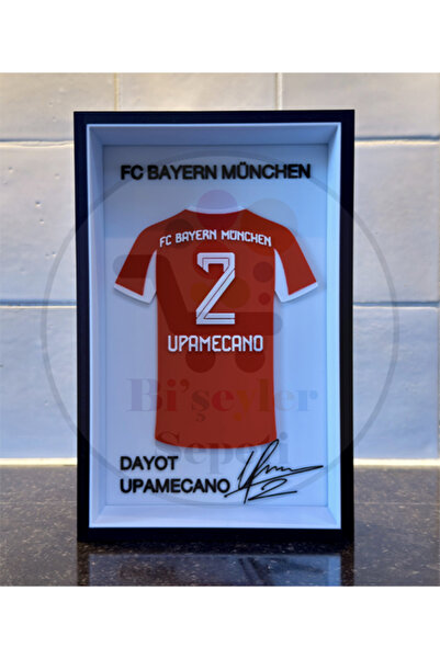 Bi'şeyler Sepeti Dayot Upamecano - FC Bayern Münih - Forma İmzalı Çerçeve Hed...