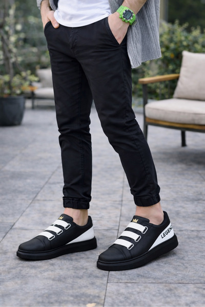 Generic Brand حذاء رياضي كاجوال للرجال من JY029 Mono Laceless ذو 3 خطوط مطاطي...