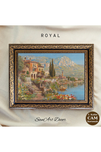 Sanart Çerçeveli Vintage Tablo, Yağlı Boya Tablosu, Çerçeveli Tablo, Sanatsal...