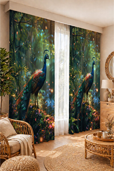 BEYDEX 2 adet 140x260 cm Ölçüsünde Şık Dekoratif Fon Perde Koleksiyon