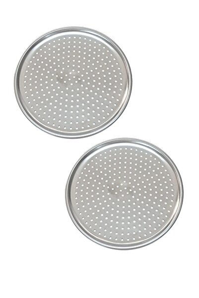 Hellomani Perforated Pizza Tray Lahmacun Pita Tray 28 Cm 2 Pieces