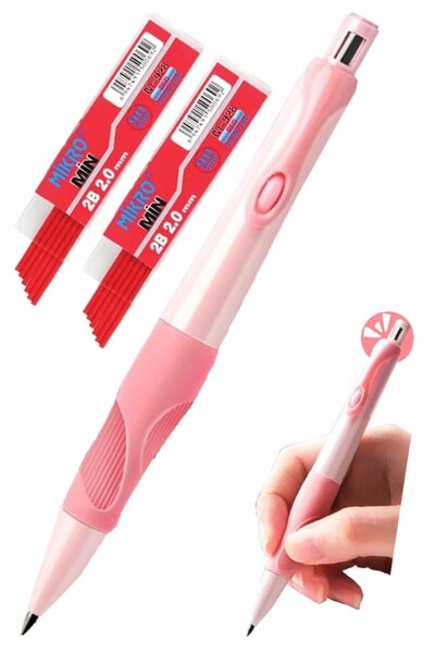 Artlantis Pink Thick Tip Pencil 2.0 mm 1 Piece and 2.0 mm Thick Tip Red 2 Pie...