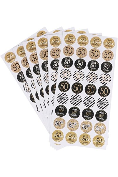 Operitacx Σετ αυτοκόλλητων για 50ά γενέθλια, 216 τεμάχια