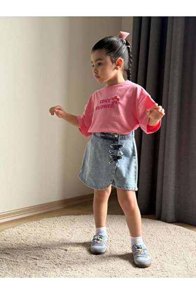 MİNİK DÜŞLER Set de 2 piese pantaloni scurți pentru fete cu fuste