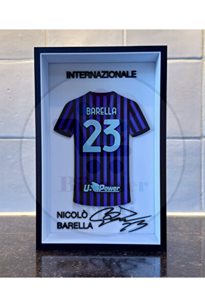 Bi'şeyler Sepeti Nicolò Barella - Inter - Forma İmzalı Çerçeve Hediyelik 14x2...