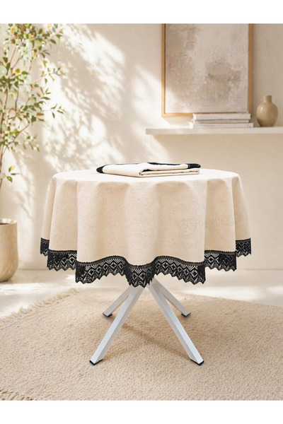 pamukidea Μαύρο Kopanaki δαντελωτό 100% βαμβακερό αυθεντικό ύφασμα Buldan, απ...