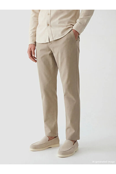LC Waikiki Καφέ ανδρικό παντελόνι Standard Fit