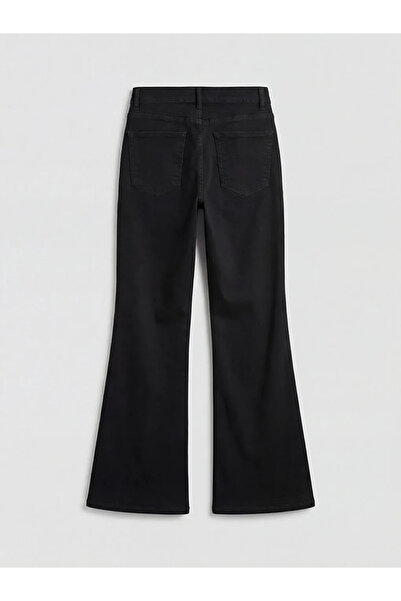 LC Waikiki Γυναικείο τζιν παντελόνι Black Flare