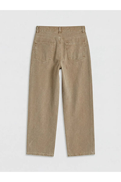 LC Waikiki Καφέ γυναικείο τζιν παντελόνι σε στυλ Boyfriend Fit