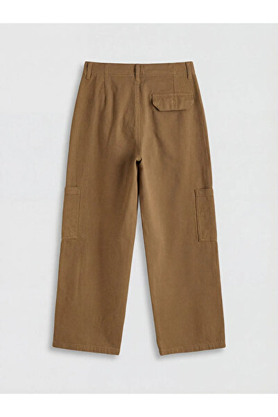 LC Waikiki Γυναικείο τζιν παντελόνι cargo με κίτρινη ελαστική μέση