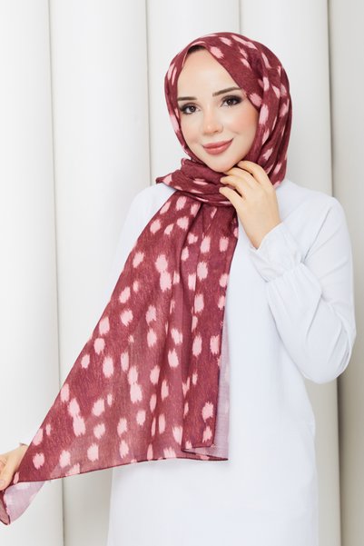 TOBAİ Ceylan Patterned Cotton Soft Fabric Hijab Daily Shawl
