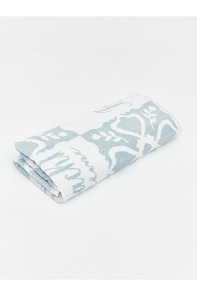 LC Waikiki Λευκή γυναικεία πετσέτα θαλάσσης με καρό σχέδιο 70x150 εκ.