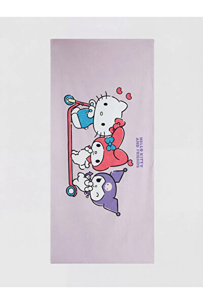 LC Waikiki Μικτή γυναικεία πετσέτα θαλάσσης με στάμπα Hello Kitty 70x150 εκ.