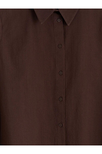 LC Waikiki Καφέ Γυναικείο Πουκάμισο Regular Fit