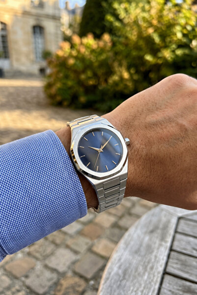 LONES TIME Premium Erkek Kol Saati Çelik Kordon Lacivert Kadran Özel Kutusunda