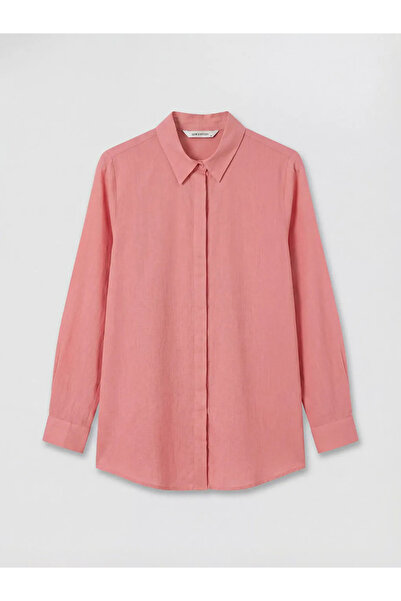 LC Waikiki Ροζ γυναικείο πουκάμισο-τουνίκ