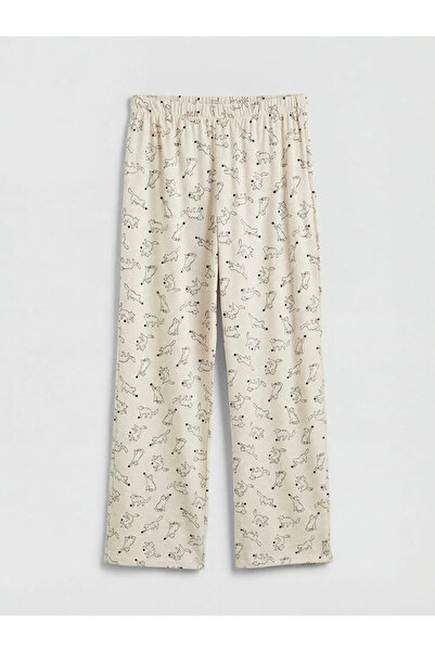 LC Waikiki Γυναικείο παντελόνι πιτζάμας με μικτό ελαστικό στη μέση και σχέδια