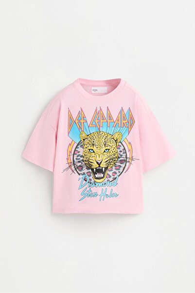 LEFTIES Def Leppard © Universal baskılı t-shirt