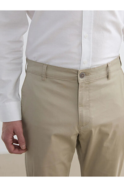 LC Waikiki Ανδρικό παντελόνι Chino Beige Standard Fit