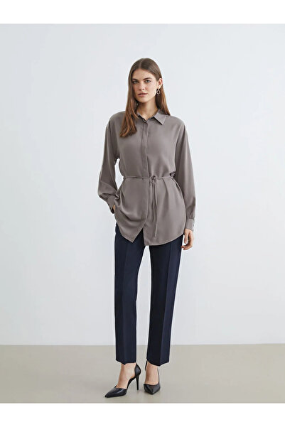 LC Waikiki Γυναικείο παντελόνι με ελαστική μέση σε μπλε ναυτικό χρώμα