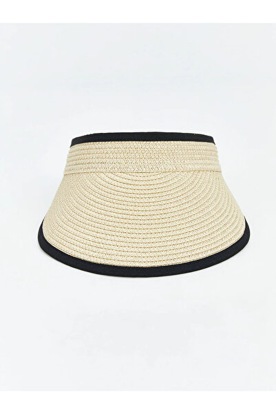 LC Waikiki Μπεζ γυναικείο ψάθινο καπέλο με γείσο