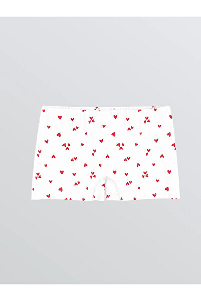 LC Waikiki Κοριτσίστικα μποξεράκια με σχέδιο καρδιάς σε χρώμα εκρού