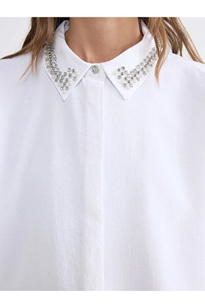 LC Waikiki Γυναικείο πουκάμισο από λευκή πέτρα