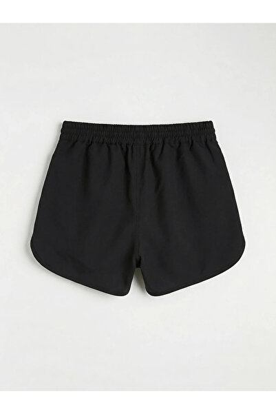 LC Waikiki Μαύρο γυναικείο σορτς κολύμβησης με ελαστική μέση