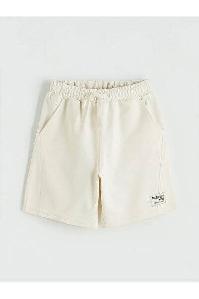 LC Waikiki Beige Elastic Waist Boy's Shorts
