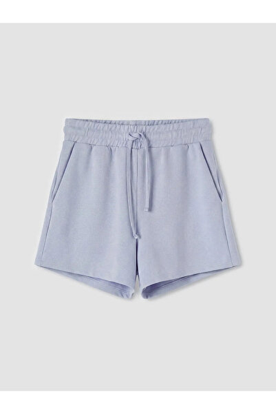 LC Waikiki Γυναικείο σορτς λιλά με ελαστική μέση