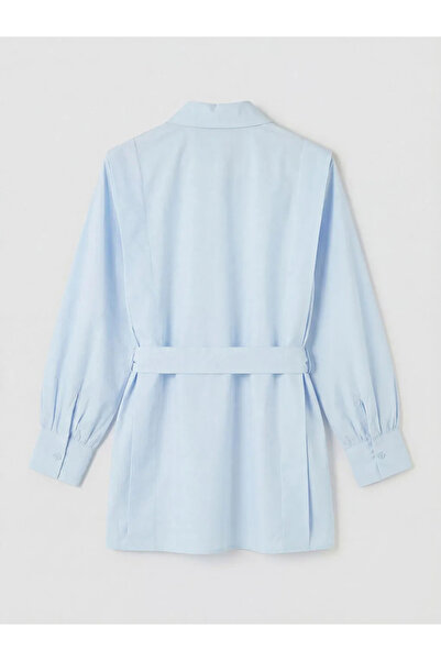 LC Waikiki Γυναικείο πουκάμισο με μπλε ζώνη